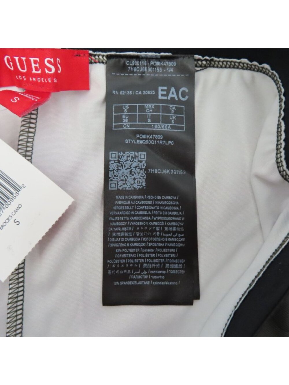 GUESS Womens Small Cammy Crop Legging Spell Out Logo Side Camo Camouflage NEW - Picture 8 of 11